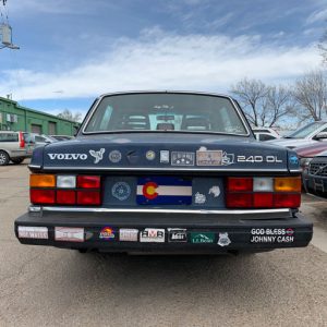 volvo with stickers